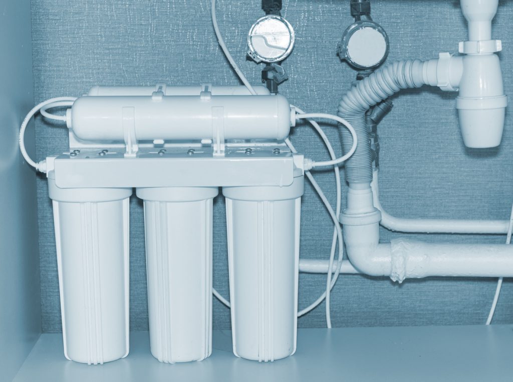 Reverse osmosis water purification system.